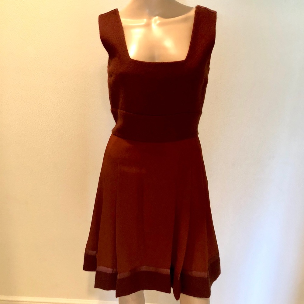 PRADA  Copper/Rust Pleated Dress